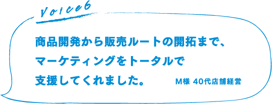 マーケティングをトータルで支援してくれました